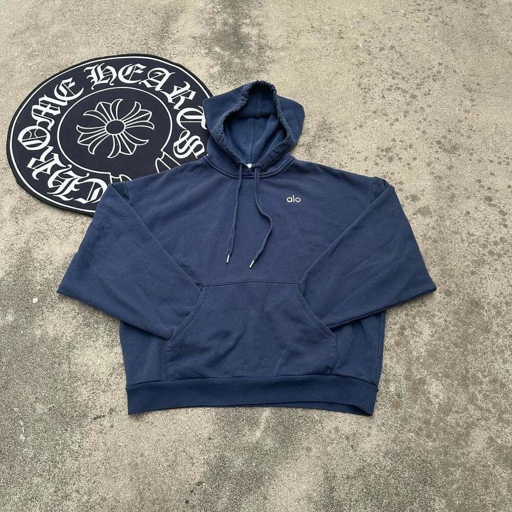 Alo Accolade Hoodie Size M Navy Blue